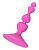 Розовая силиконовая анальная пробка Loverty - 8 см. от ToyFa