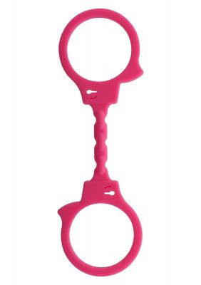 Розовые эластичные наручники STRETCHY FUN CUFFS  от Toy Joy