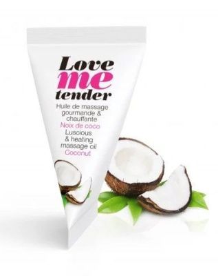 Съедобное согревающее массажное масло Love Me Tender Cocos с ароматом кокоса - 10 мл. от Love to Love