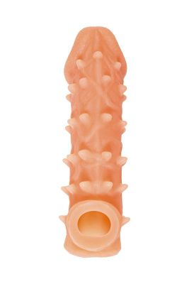 Телесная закрытая насадка с пупырышками Cock Sleeve Size S - 13,8 см. от KOKOS