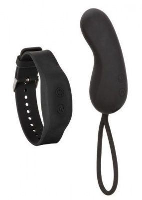 Черное виброяйцо с браслетом-пультом Wristband Remote Curve от California Exotic Novelties