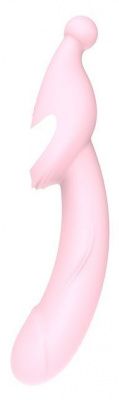 Розовый вибромассажер 2-WAY PLEASER - 21 см. от Dream Toys