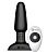 Чёрная вибровтулка с ротацией шариков RIMMING REMOTE CONTROL PLUG BLACK - 15,2 см. от b-Vibe