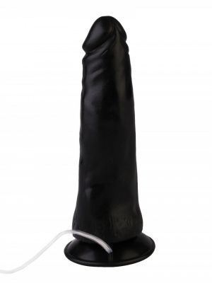 Черный реалистичный вибромассажер №3 с присоской - 17 см. от Сумерки богов