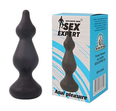 Фигурная анальная втулка Sex Expert - 10 см. от Bior toys