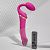 Ярко-розовый безремневой страпон Multi Orgasm Bendable Strap-On size L с клиторальной стимуляцией от Strap-on-me