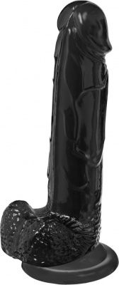 Черный реалистичный фаллоимитатор Mr. Bold XL - 22 см. от Bradex