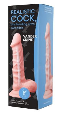 Телесный фаллоимитатор Vander Realistic Cock Bending Ultra Soft Dildo 6.7 - 17,5 см. от Vandersex