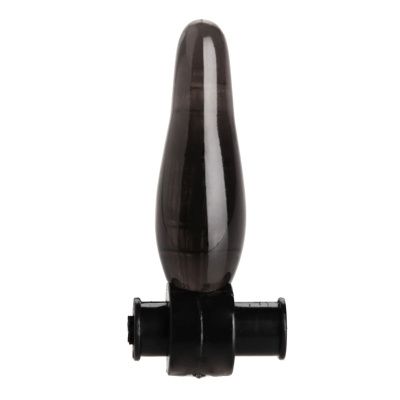 Дымчатая анальная мини-пробка с вибропулей Vibrating Bum Tickler Mini Anal Plug - 6,3 см. от XR Brands