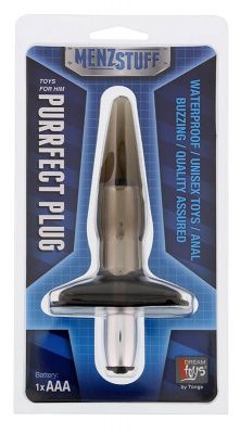 Дымчатая вибровтулка Purrfect Plug Smoke - 9,5 см. от Dream Toys