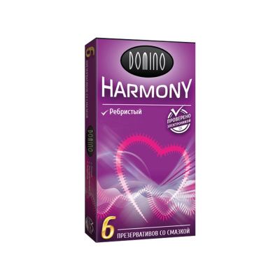 Презервативы с рёбрышками Domino Harmony - 6 шт. от Domino