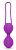 Фиолетовые вагинальные шарики на силиконовом шнурке от Bior toys