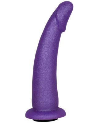Фиолетовая гладкая изогнутая насадка-плаг - 17 см. от LOVETOY (А-Полимер)