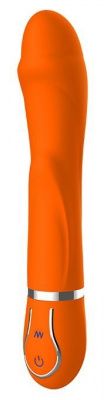 Оранжевый вибратор DIAMOND DARLING - 22 см. от Dream Toys