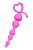 Розовая анальная цепочка из силикона - 18 см. от Штучки-дрючки