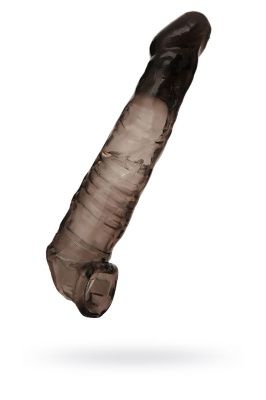 Чёрная насадка на пенис - 22,5 см. от ToyFa