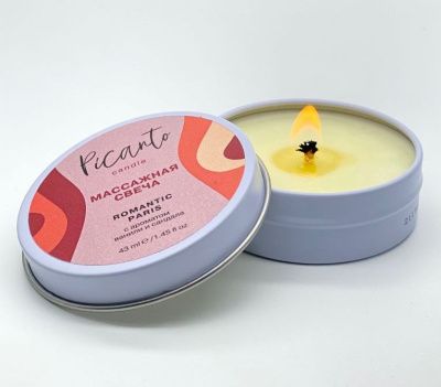 Массажная свеча Picanto Romantic Paris с ароматом ванили и сандала от Picanto