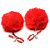 Красные зажимы на соски с помпонами Pom Pom от XR Brands