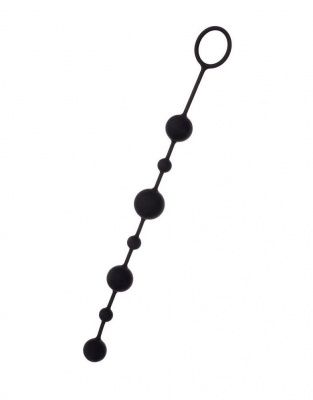 Черная анальная цепочка A-toys с шариками - 35,9 см. от A-toys
