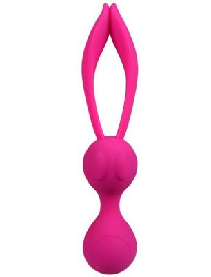 Ярко-розовые вагинальные шарики Rabbit от Iyiqu