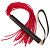 Бордовая лаковая плеть MIX с черной ручкой - 47 см. от Sitabella