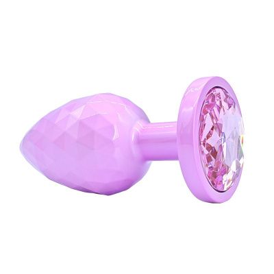 Розовая алюминиевая текстурная анальная пробка - 6 см. от Kanikule