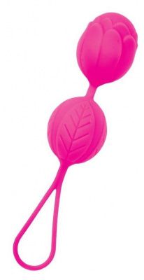 Розовые рельефные вагинальные шарики со шнурком от Штучки-дрючки