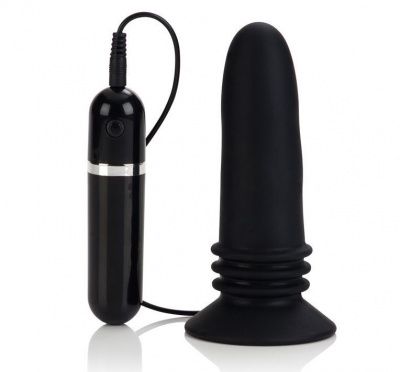 Чёрная анальная пробка 10-Function Adonis Vibrating Probes - 14 см. от California Exotic Novelties