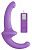 Фиолетовый безремневой вибрострапон с пультом управления Vibrating Silicone Strapless Strapon от Shots Media BV