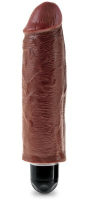 Коричневый вибратор-реалистик 6  Vibrating Stiffy - 17,8 см. от Pipedream
