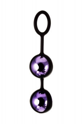 Фиолетово-чёрные вагинальные шарики TOYFA A-toys от A-toys