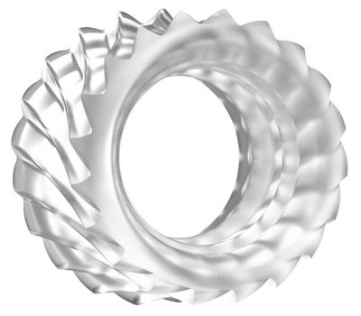 Прозрачное эрекционное кольцо No.40 Ball Strap от Shots Media BV