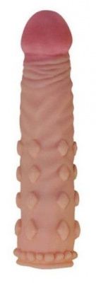 Телесная насадка-фаллос Super-Realistic Penis - 18 см. от Lovetoy
