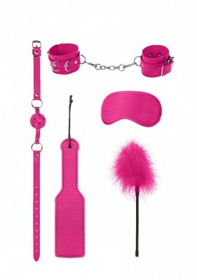 Розовый игровой набор БДСМ Introductory Bondage Kit №4 от Shots Media BV
