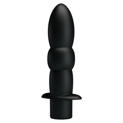 Черный анальный вибромассажер Wyatt - 11,5 см. от Baile