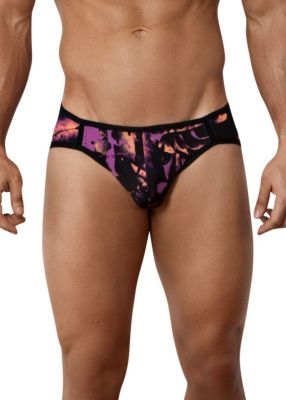 Черные принтованные трусы-джоки Natura Jockstrap от Clever Masculine Underwear