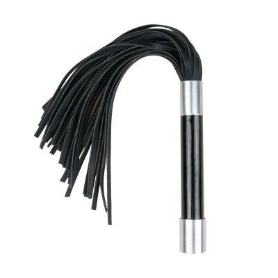 Черная плеть Easytoys Flogger With Metal Grip - 38 см. от EDC Wholesale