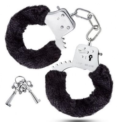 Черные игровые наручники Cuffs от Blush Novelties