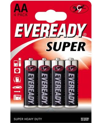 Батарейки EVEREADY SUPER R6 типа AA  - 4 шт. от Energizer