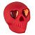 Красный вибромассажер в форме черепа Bone Head Handheld Massager от California Exotic Novelties