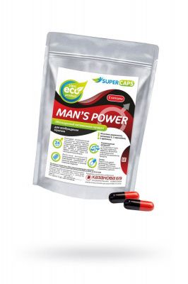 Капсулы для мужчин Man s Power+Lcamitin с гранулированным семенем - 2 капсулы (0,35 гр.) от Biological Technology Co.