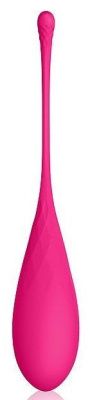 Розовый тяжелый вагинальный шарик со шнурком от Bior toys