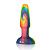 Разноцветная анальная пробка с эффектом римминга Peace   Love Tie-Dye - 15,2 см. от b-Vibe