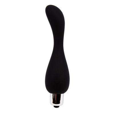 Черный анальный вибратор Vibrating Smoothie - 13 см. от Chisa