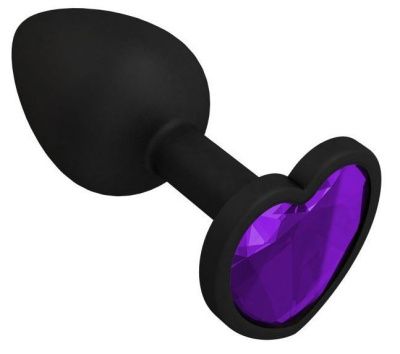 Черная силиконовая пробка с фиолетовым кристаллом - 7,3 см. от Сумерки богов