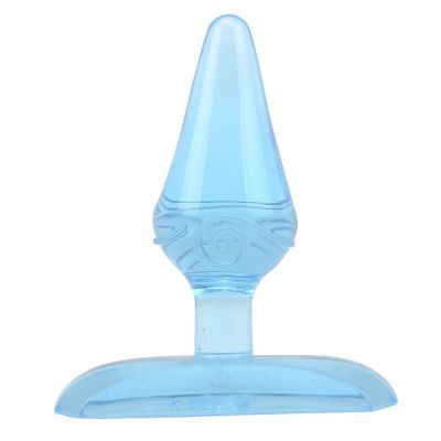 Голубая анальная пробка Gum Drops Plug - 6,6 см. от Chisa
