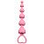 Розовая анальная цепочка Heart s Beads Pink - 18 см. от Lola toys