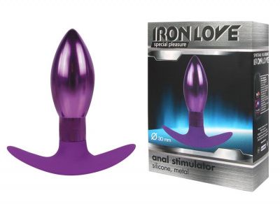 Каплевидная анальная втулка фиолетового цвета - 9,6 см. от Bior toys