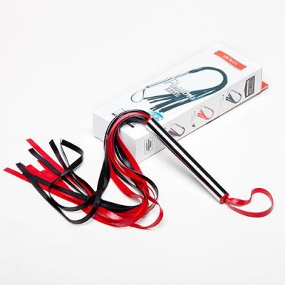 Плеть черно-красная из латекса с хвостами в виде лент - 55 см. от Sitabella