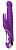 Фиолетовый вибратор-кролик Ripple Rabbit - 23,5 см. от Chisa
